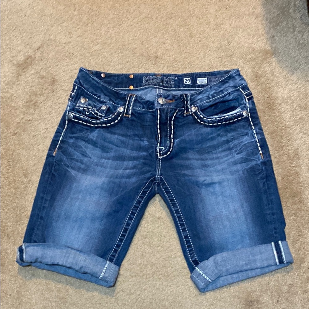 Miss Me Women's Blue Denim Shorts